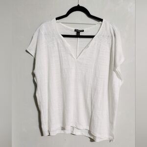 Embroidered White Women's Tee